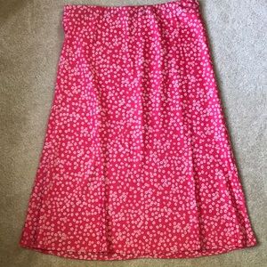 NEW LOFT Skirt Large Red Floral